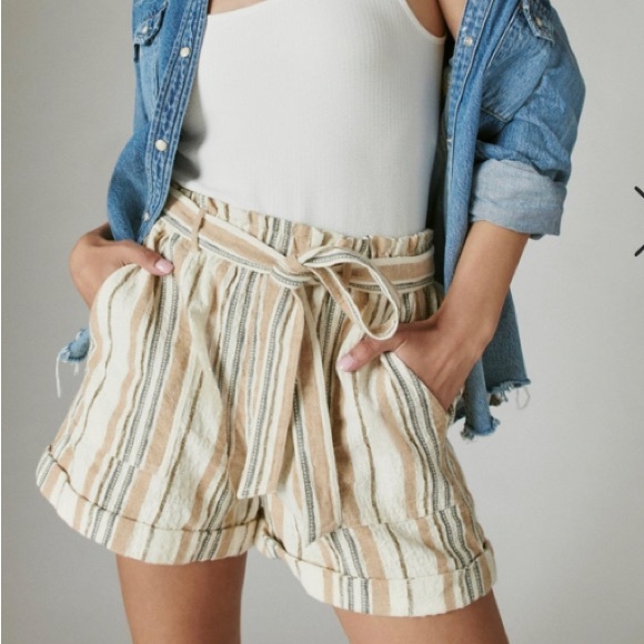 Lucky Brand Striped Paperbag Shorts - Picture 10 of 12